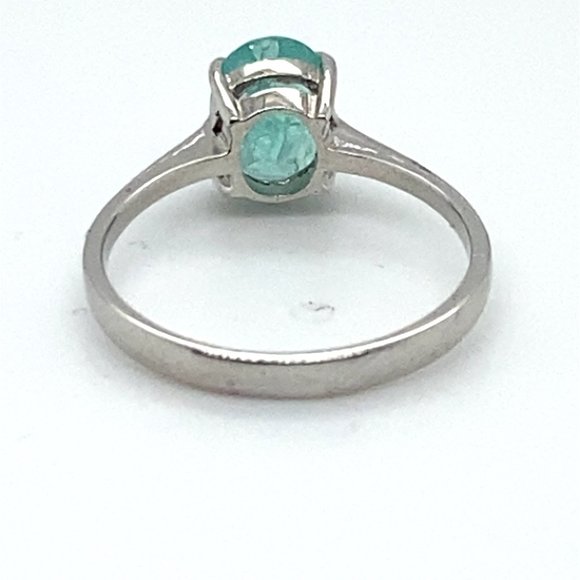 Paraiba Tourmaline 1.05ct Solid 14K White Gold Ring - Picture 6 of 7